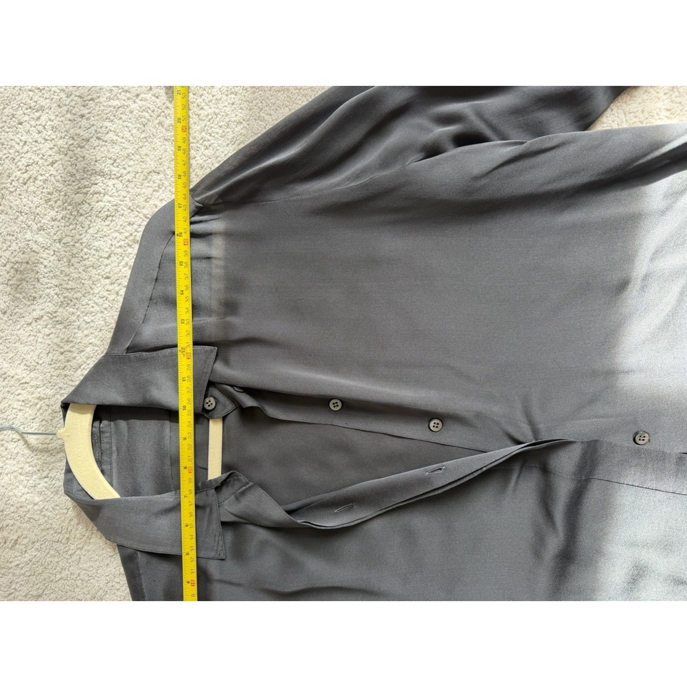The Row Silk Shirt Semi Sheer Size S Black Oversized - Picture 9 of 14